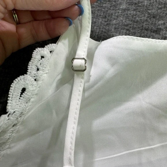 NEW White Pineapple Print Cold Shoulder Lace‎ Sleeve Mini Dress Shein Curve 0XL - Picture 5 of 12